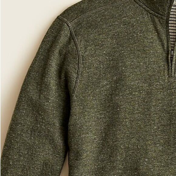 J. Crew BB830 Green Double-knit Half-zip Pullover For Men NWT size L - Picture 3 of 12